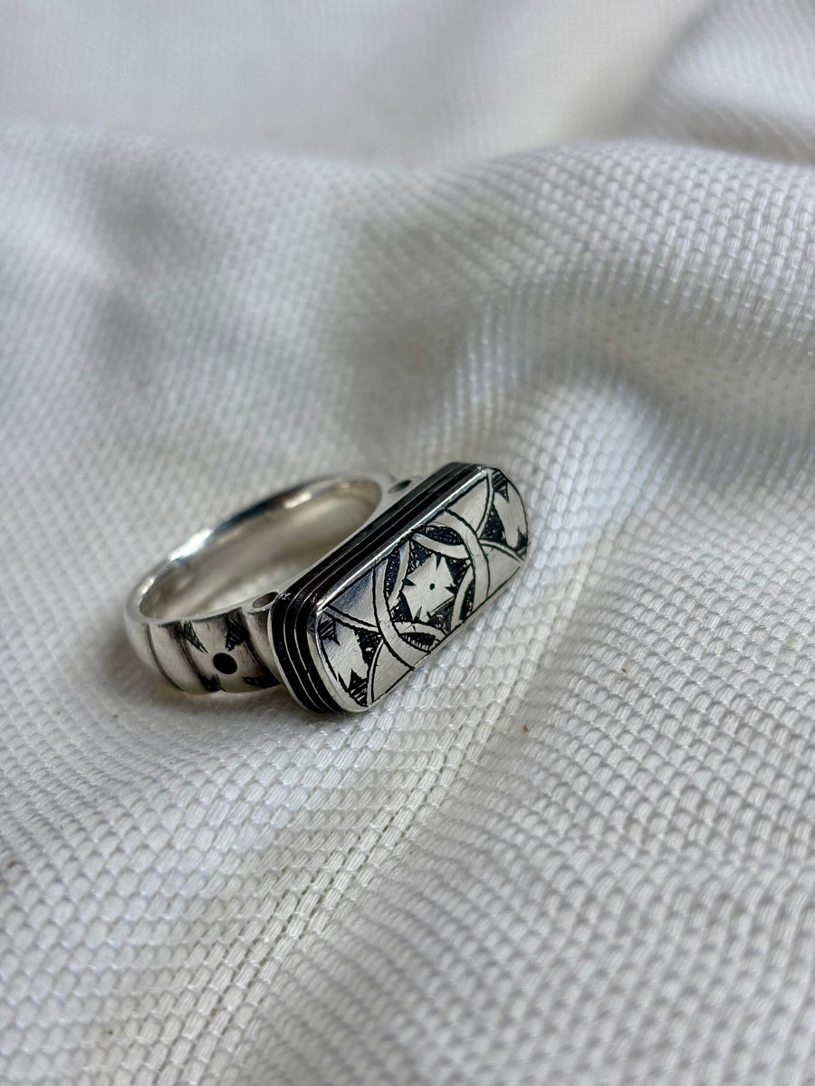 HADI Silver Tribal Ring