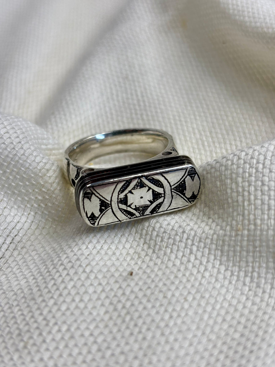 HADI Silver Tribal Ring