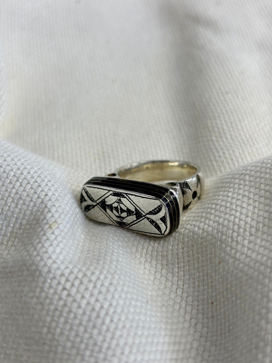 AZMI Silver Tribal Ring