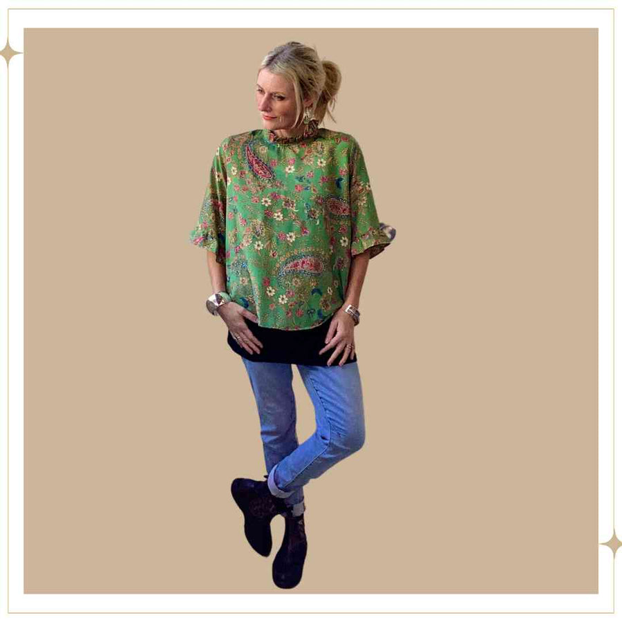 GWEN silk blouse - Viridian