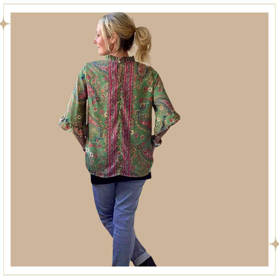 GWEN silk blouse - Viridian