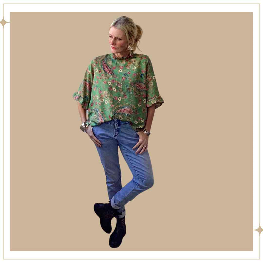 GWEN silk blouse - Viridian