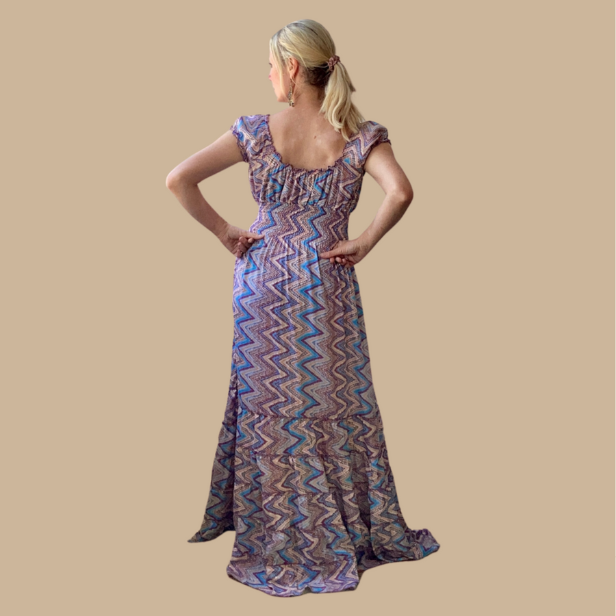 APHRODITE Dress - Vidya (Blue/Gold)