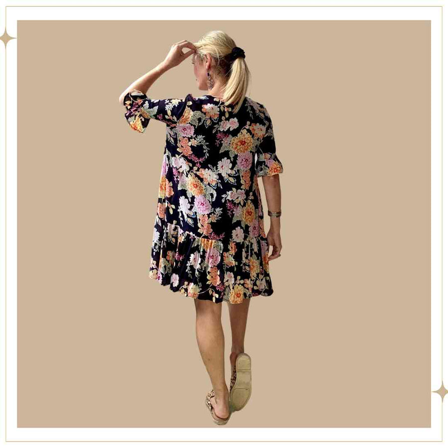 PARVATI Dress - Black floral