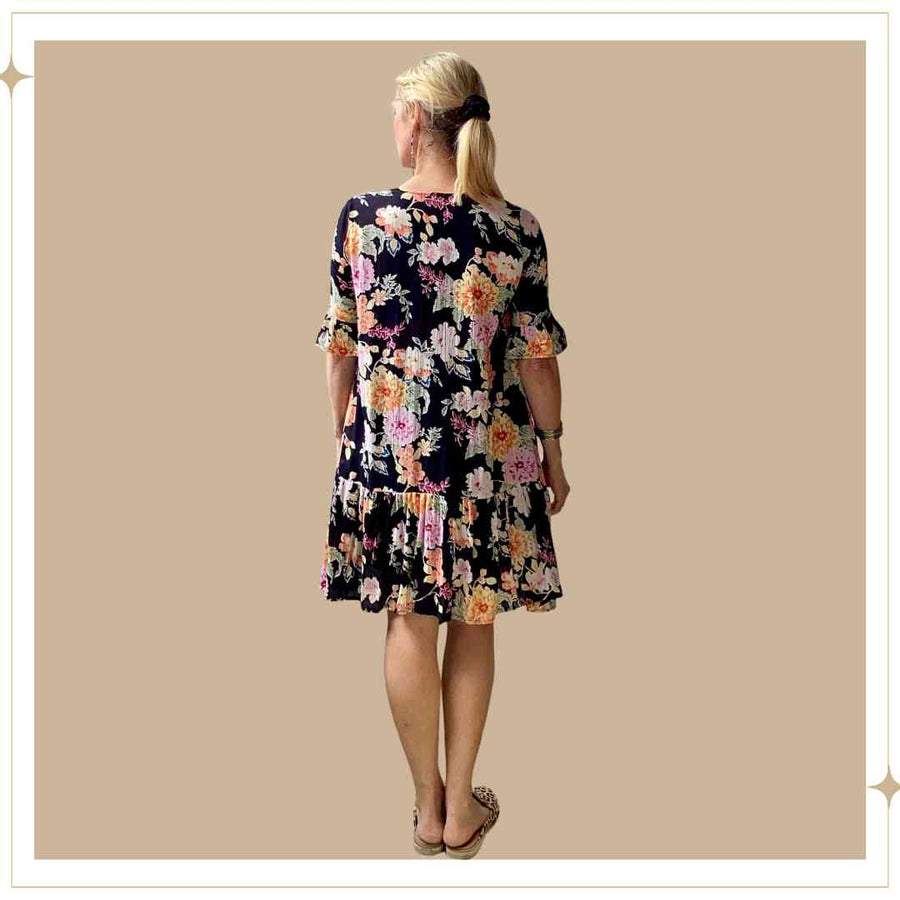 PARVATI Dress - Black floral