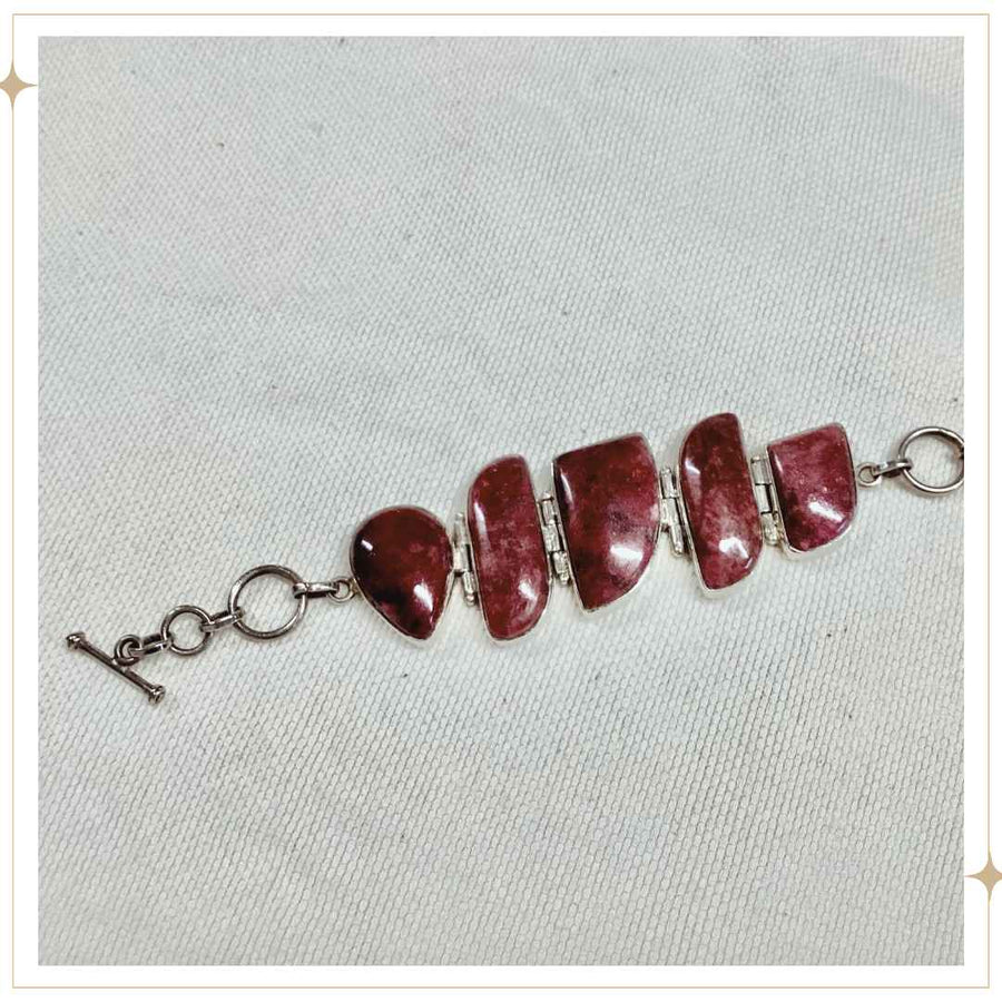 JAWHARA - Rhodinite & Silver Bracelet