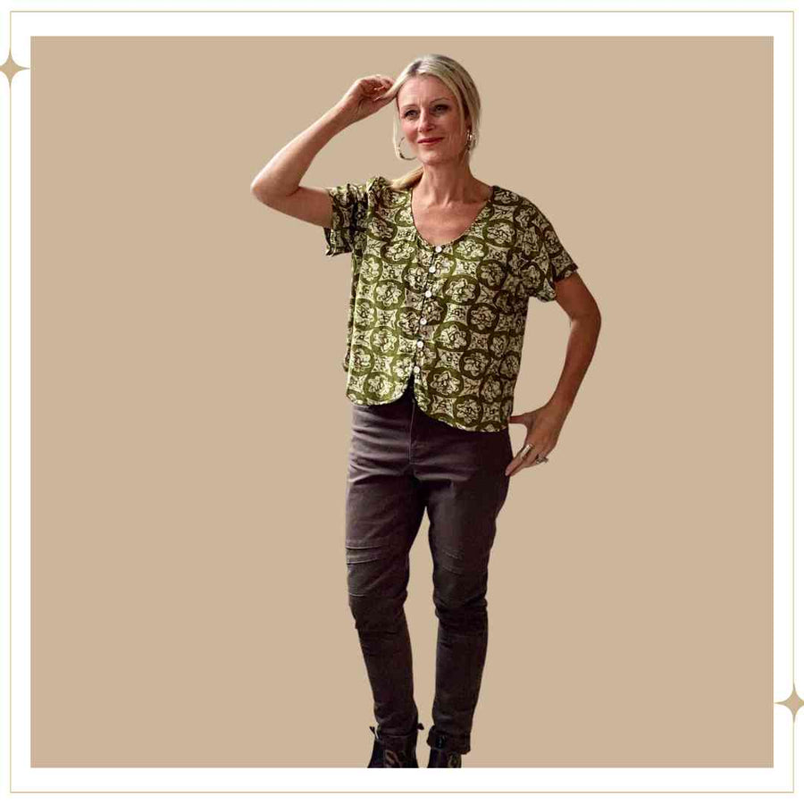 SALMA Button Blouse - Dante