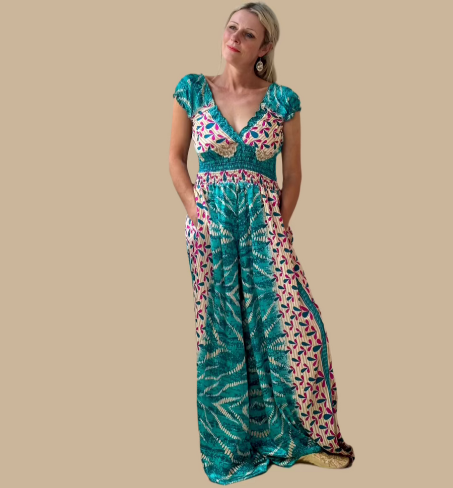 Silk Aphrodite Jumpsuit-One-of-A-Kind (In Store Only)