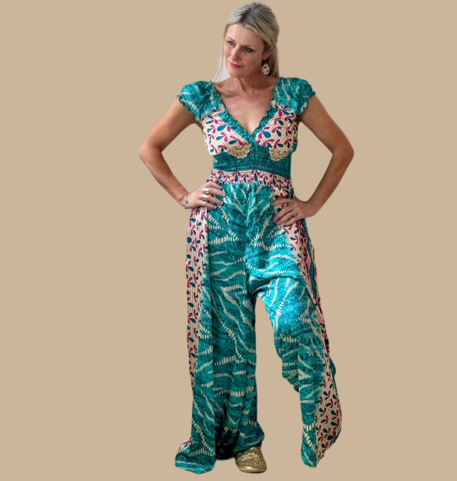 Silk Aphrodite Jumpsuit-One-of-A-Kind (In Store Only)