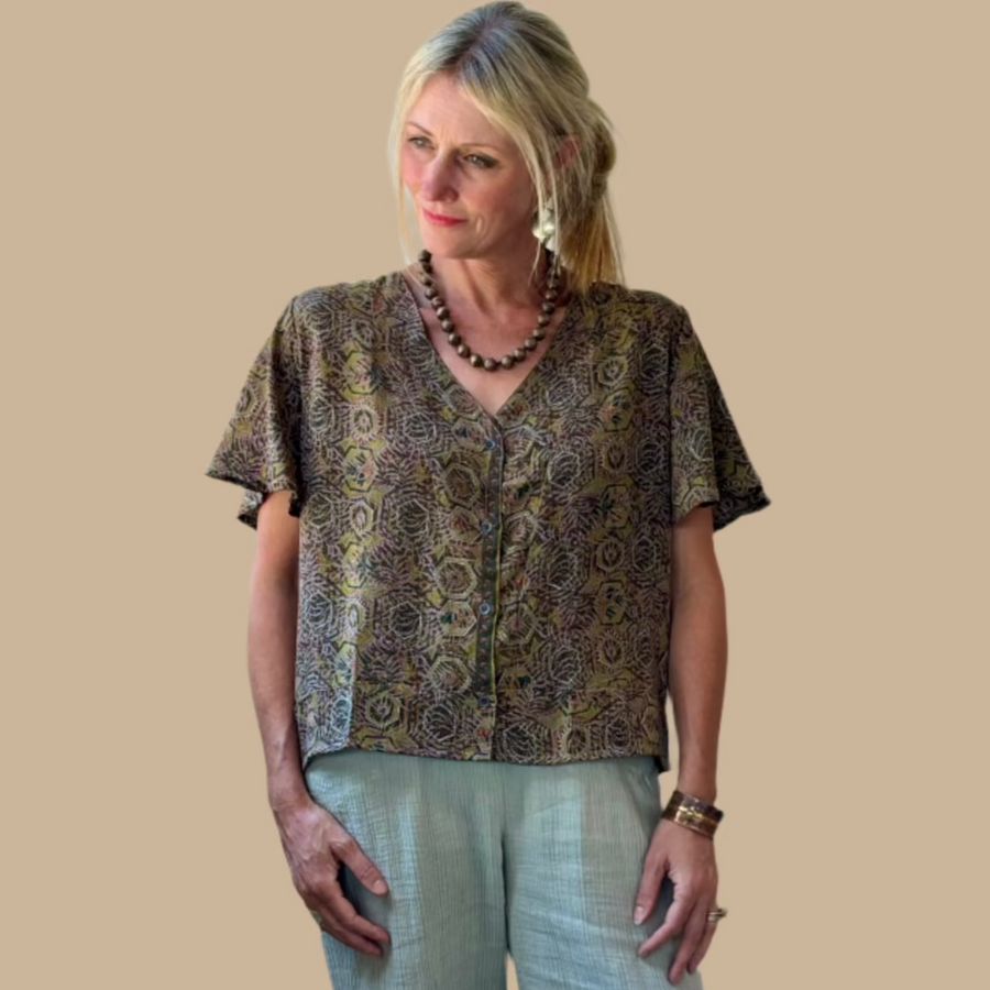 Silk Zweena Blouse-One-of-a-Kind (in Store only)