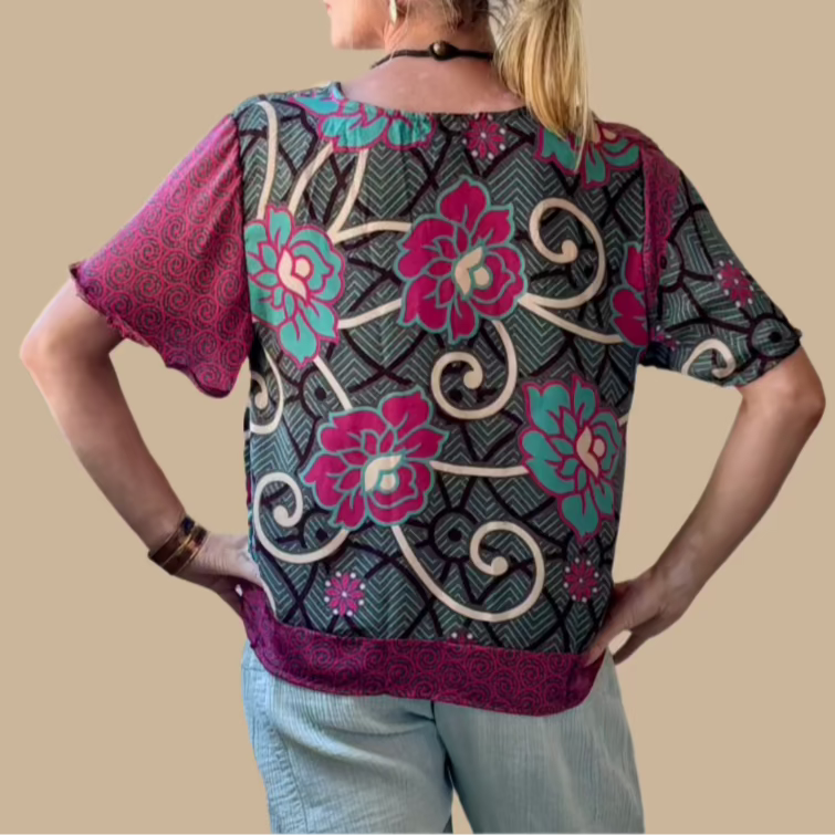 Silk Zweena Blouse-One-of-a-Kind (in Store only)