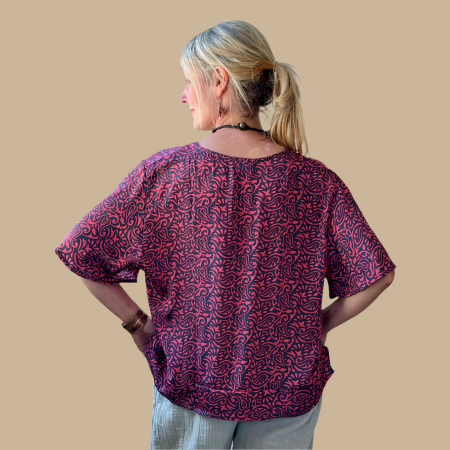 Silk Zweena Blouse-One-of-a-Kind (in Store only)