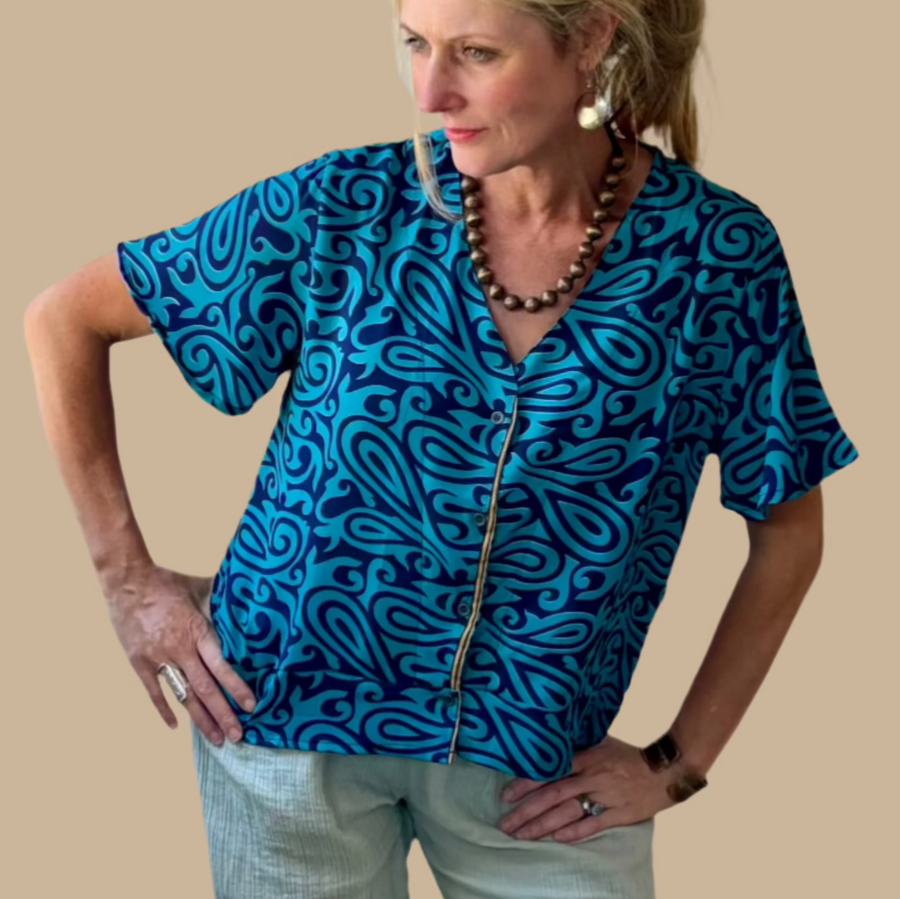 Silk Zweena Blouse-One-of-a-Kind (in Store only)