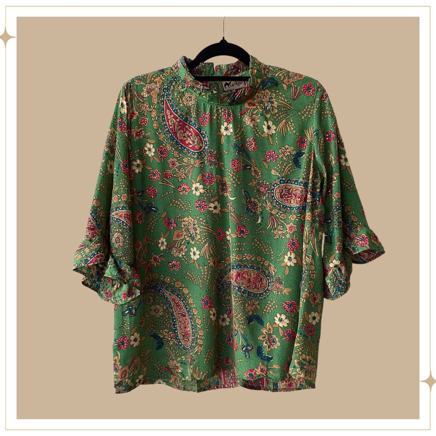 GWEN silk blouse - Viridian