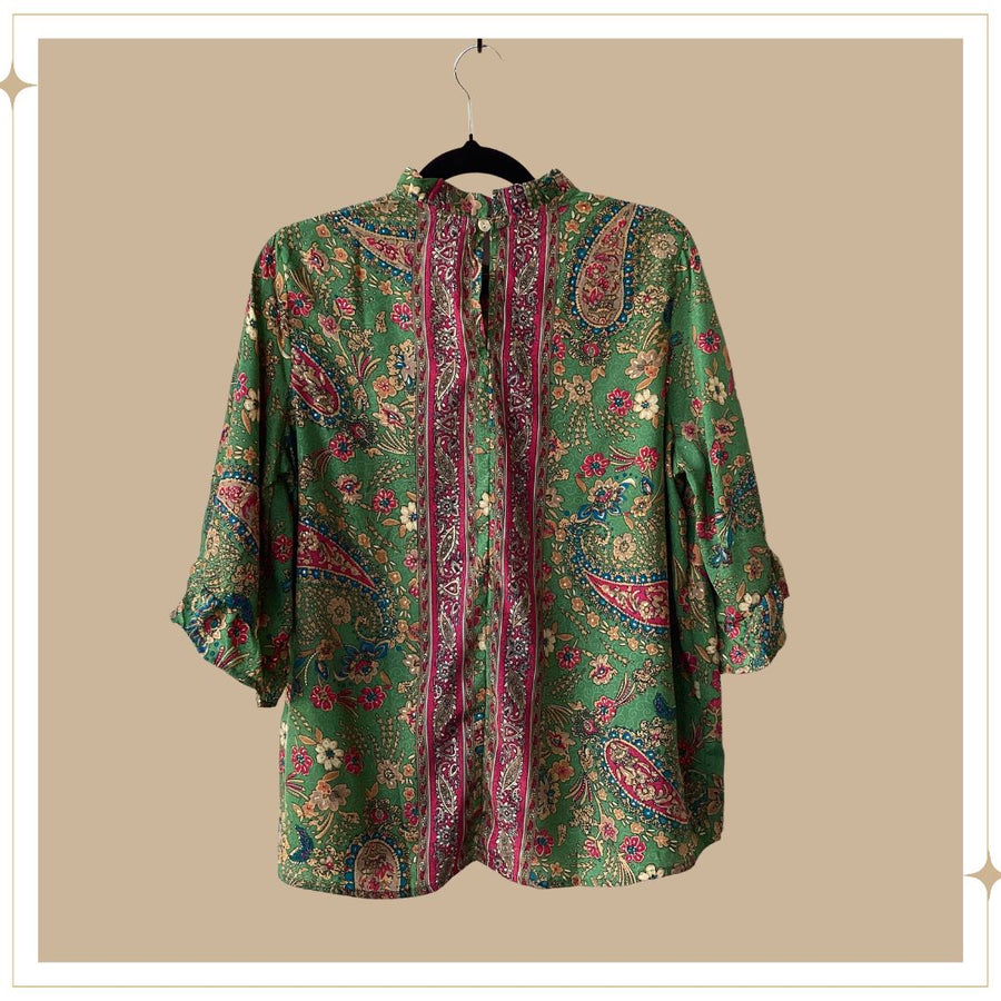 GWEN silk blouse - Viridian